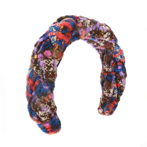 Gucci Armonia Tweed Braided Headband in Purple NEW W TAGS main image 4